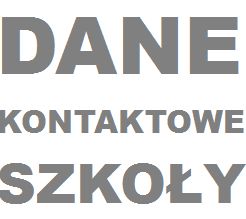 Dane kontaktowe szkoły